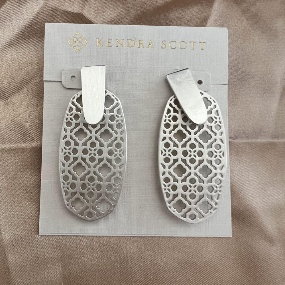 Kendra Scott Silver Filigree Earrings